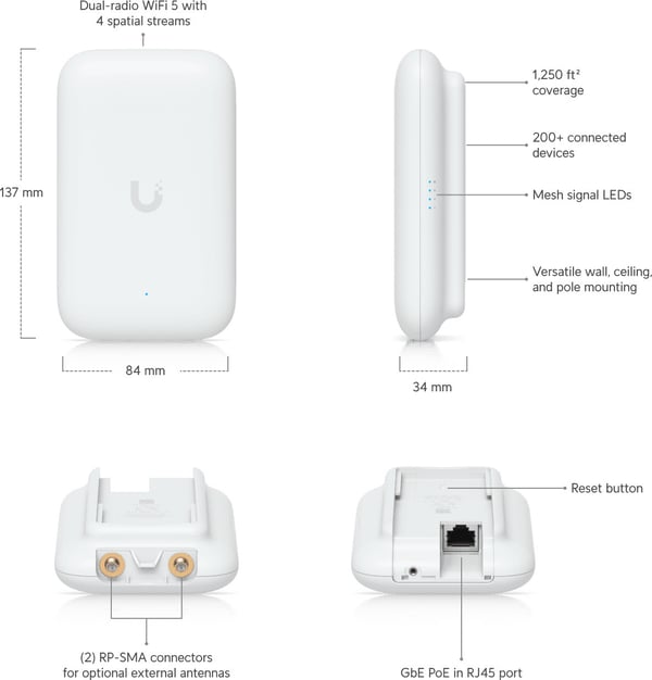 Ubiquiti UniFi UK Ultra Dual-band -WiFi-adgangspunkt