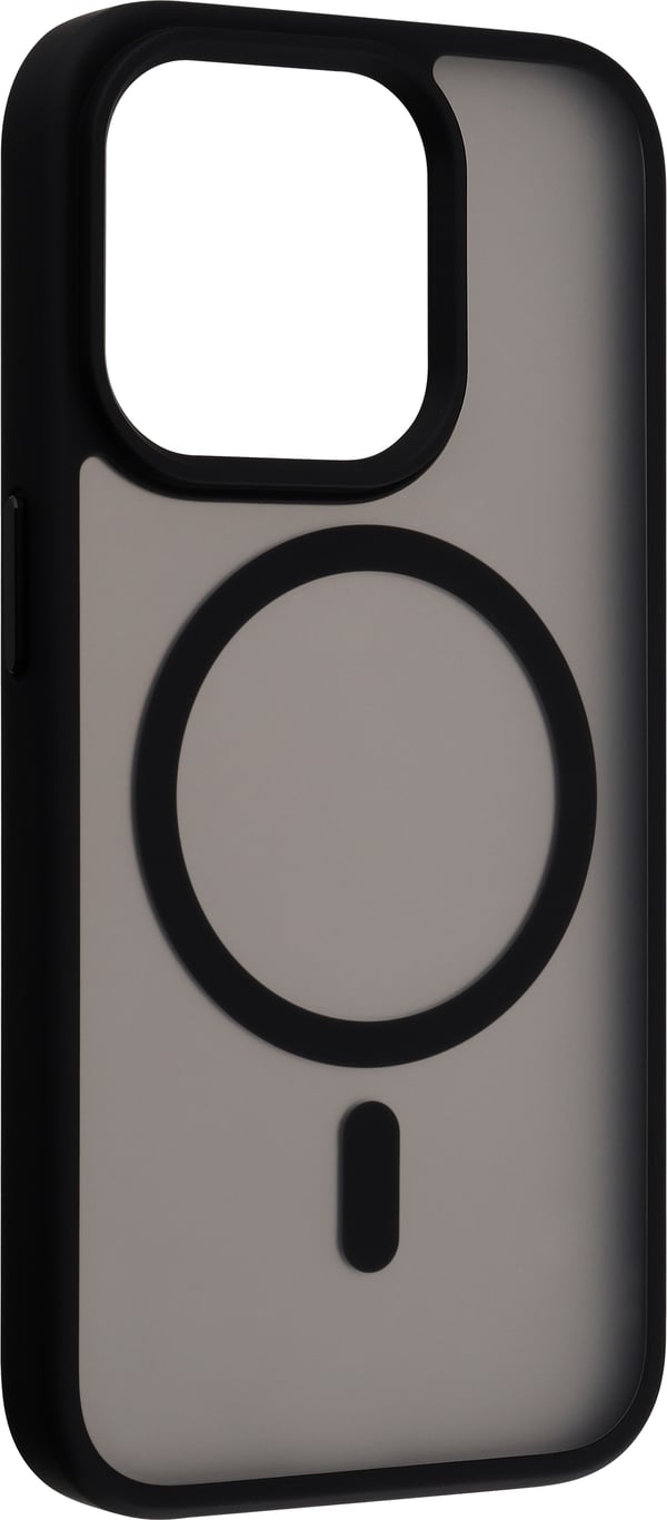 FoneKit MagSafe-kompatibel Soft Touch-skyddsskal, iPhone 15 Pro, svart/grå