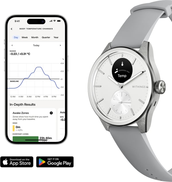 Withings Scanwatch 2 -smartwatch, 42 mm, hvid