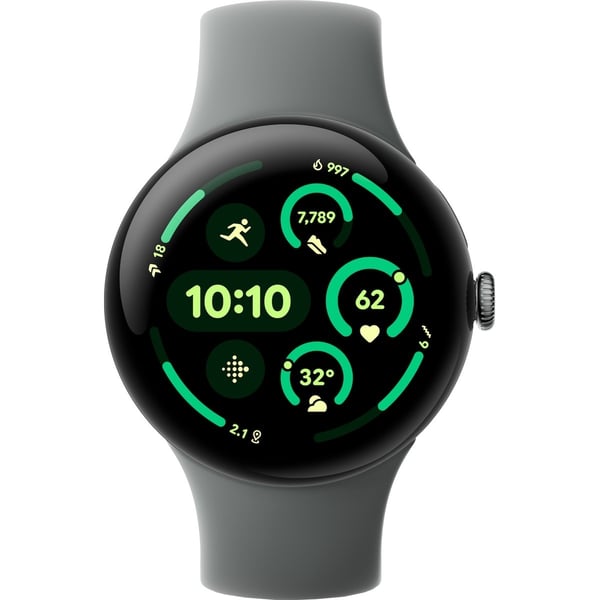Google Pixel Watch 3 WiFi -älykello, 45 mm, Hazel / Matte Black