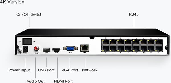 Reolink NVS16-8MB8 4K UltraHD PoE overvågningssystem