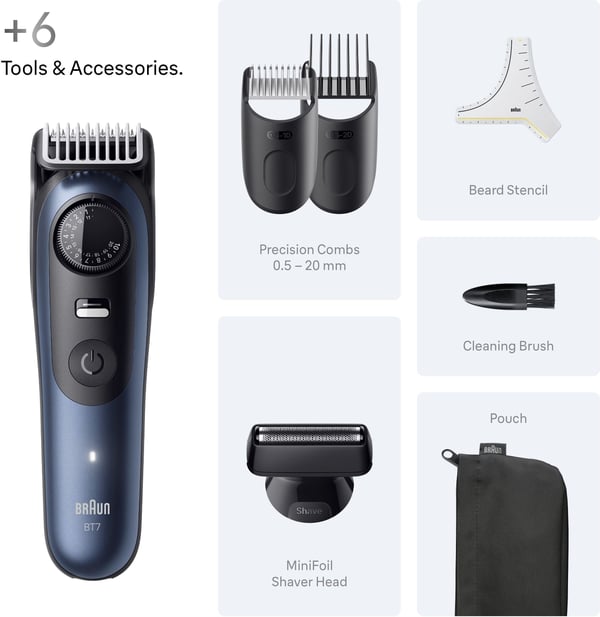 Braun Series 7 skäggtrimmer, BT7520, blå