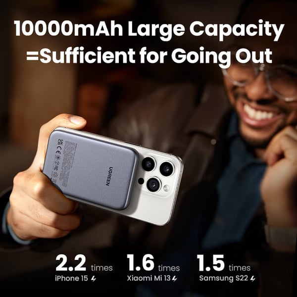 Ugreen Magnetisk Trådlös Power Bank reservbatteri, 10 000 mAh