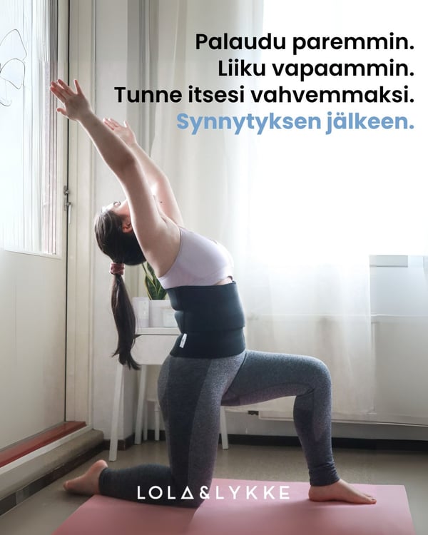 Lola&Lykke® Core Restore -stödbälte, svart, storlek S