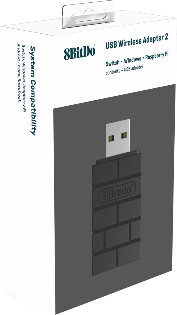 8BitDo USB Wireless Adapter 2 – trådlös adapter för Switch / PC