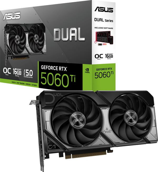 ASUS Dual GeForce RTX 5060 Ti 16GB GDDR7 OC Edition grafikkort
