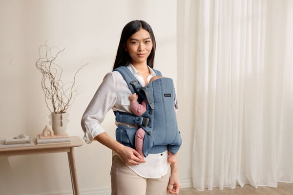 BabyBjörn Harmony Woven Mélange bärsele, blå