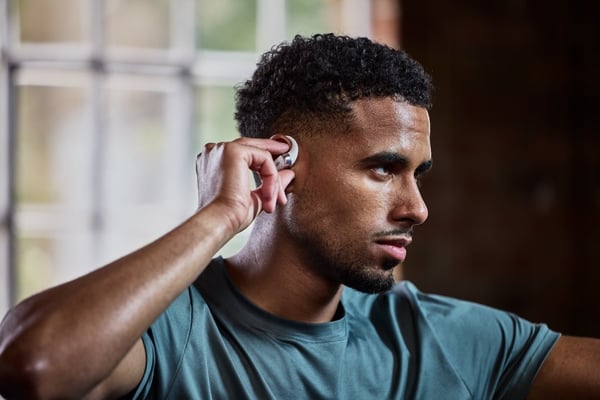 SHOKZ OpenFit 2+ trådlösa öronbygelhörlurar, svart