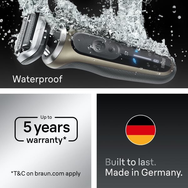 Braun Series 7, 72-C1200S Wet&Dry -rakapparat med skäggtrimmertillbehör