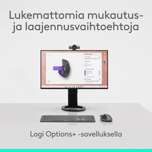Logitech MX Master 4 för Mac-mus, svart