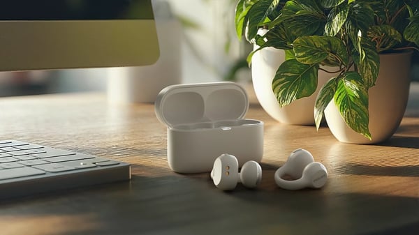 Philips TAQ2000 trådlösa open-ear hörlurar, vit