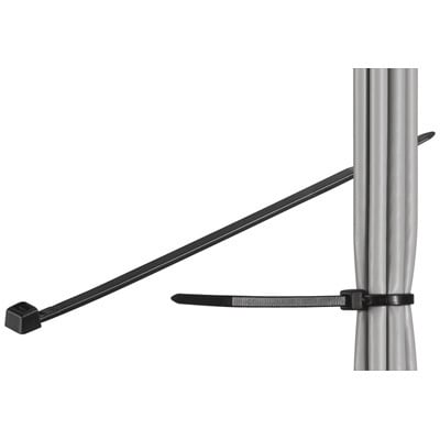 Goobay vejrbestandig bundtstrop 100 stk., bredde 3,5 mm, længde 150 mm, sort