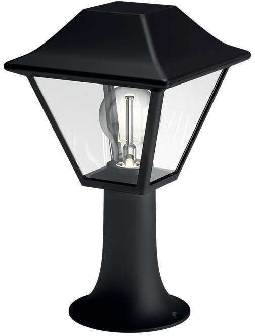 Philips Alpenglow - stolpelampe, E27, sort, kort