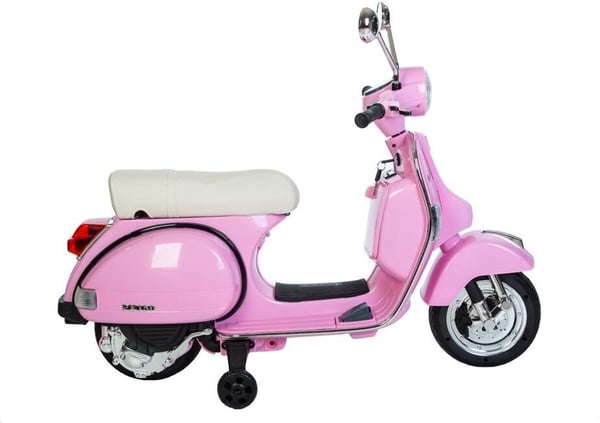 Vespa PX150 12V -elektrisk knallert, lyserød