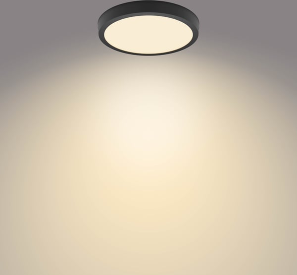 Philips Magneos DL252 -takplafond, rund, sort, 1900 lm, 2700K