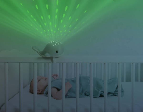 Zazu Wally hvalprojektor natlampe, grå