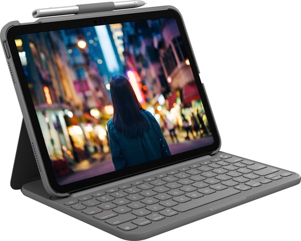 Logitech Slim Folio-tastatur/etui, iPad 10. generation