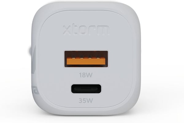 Xtorm XEC035 GaN² Ultra 35 W netværksoplader, USB-C / A