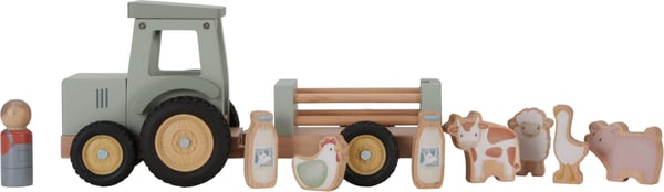 Little Dutch Little Farm -trætraktor + trailer