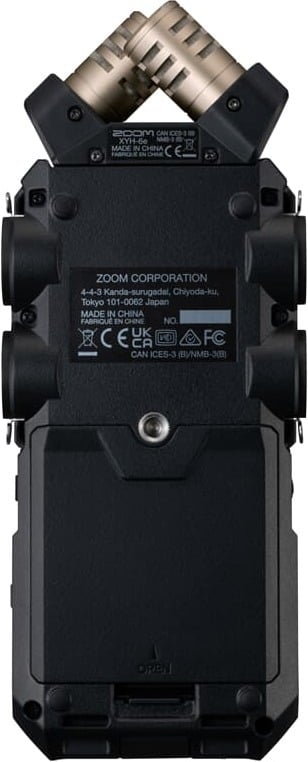 Zoom H6e bärbar inspelare med utbytbara mikrofoner, svart