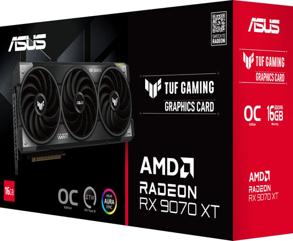 ASUS TUF Gaming Radeon RX 9070 XT OC Edition 16 GB grafikkort