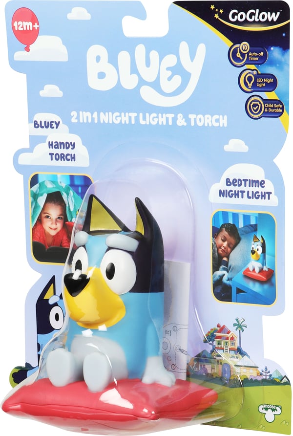 Bluey GoGlow Buddy 2-i-1 natlampe og lommelygte