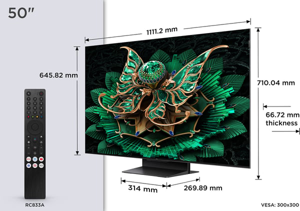 TCL 50" C7K – 4K QD Mini-LED Google TV