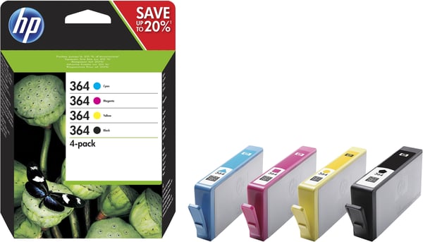 HP 364 - bläckpatronpaket, 4 färger