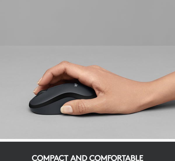 Logitech M220 Silent -mus, kolgrå