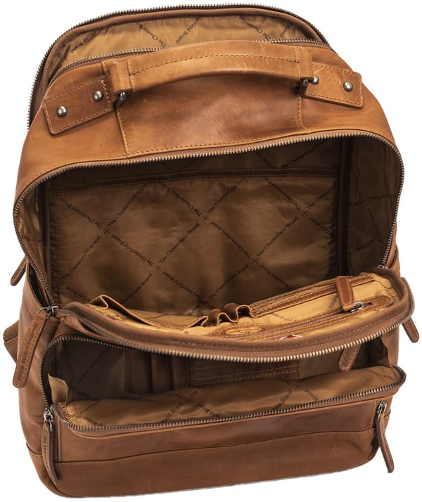 The Chesterfield Brand Austin rygsæk til 14" bærbar computer, cognac