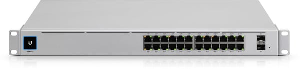 Ubiquiti UniFi USWPro24POE Gen2 24port PoE switch Switcher med 24 porte og PoE