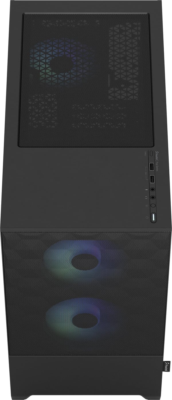Fractal Design Pop Mini Air RGB Sort TG Mini-ITX-kabinet med vindue, sort