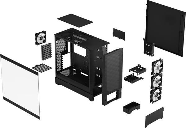 Fractal Design Pop XL Air RGB Sort TG E-ATX-kabinet med vindue, sort