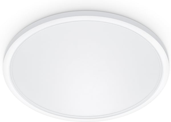 WiZ SuperSlim loftlampe, rund, hvid, WiFi, 32 W, RGB, 2200-6500 K, 3750 lm