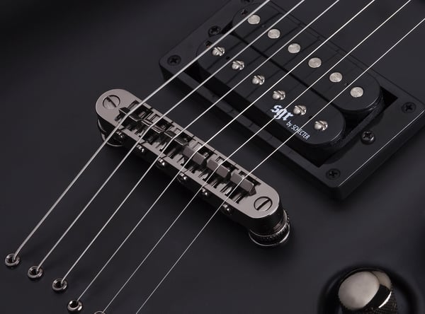 Schecter SGR C-1 elgitarr, Midnight Satin Black