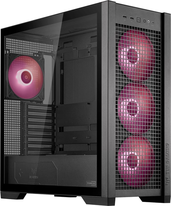 Asus TUF Gaming GT302 TG ARGB ATX-kabinet med vindue, sort