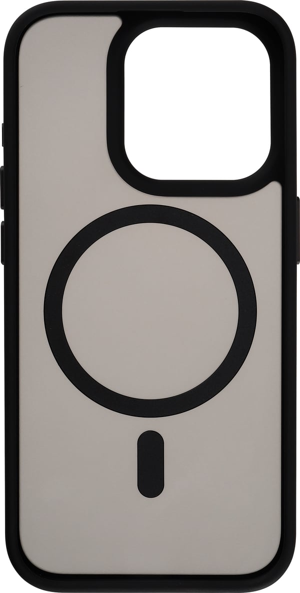 FoneKit MagSafe-kompatibel Soft Touch-skyddsskal, iPhone 15 Pro, svart/grå