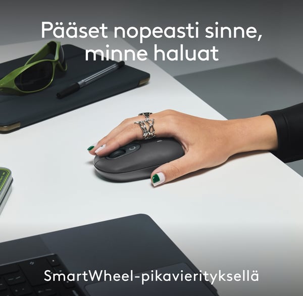 Logitech POP Icon Combo -tastatur og mus, grafit