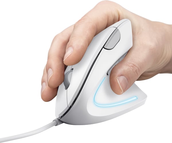 Trust Verto ergonomisk vertikal mus, vit