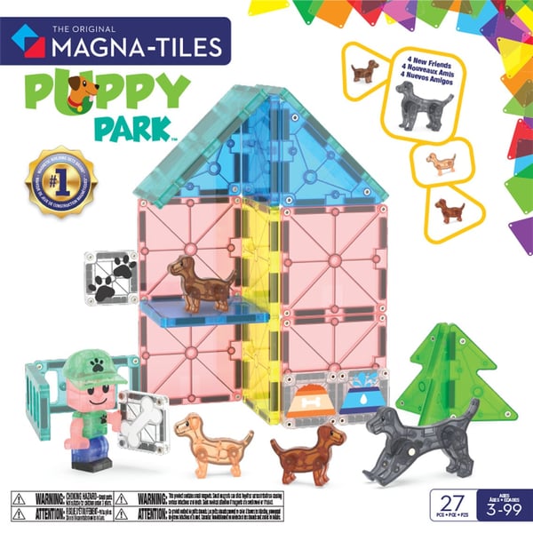 MAGNA-TILES® Hundpark magnetbyggsats, 27 delar