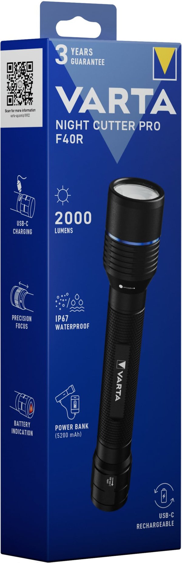 Varta Night Cutter Pro F40R ficklampa