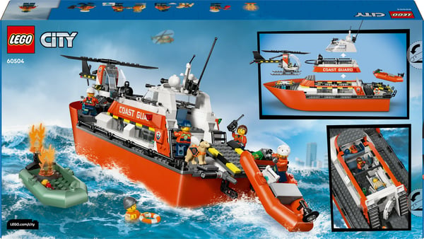 LEGO City Exploration 60504 Kustbevakningens räddningsbåt och helikopter