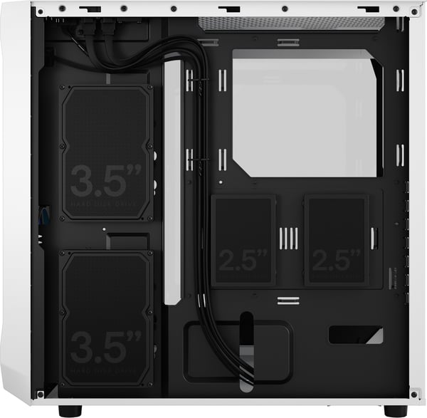 Fractal Design Focus 2 RGB Hvid TG Transparent ATX-kabinet med vindue, hvid