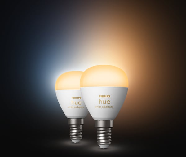Philips Hue White Ambience Luster smartlampe, E14, P45 2 stk.