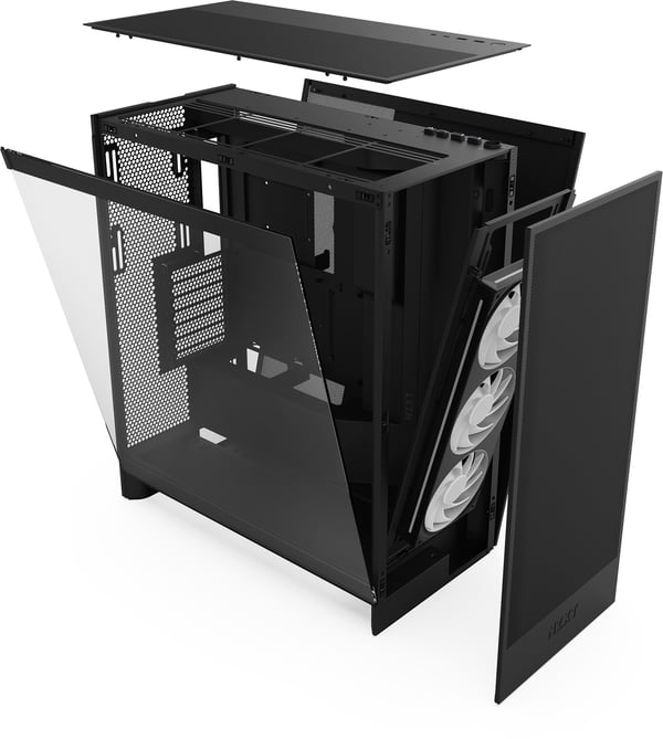 NZXT H7 Flow RGB (2024) ATX-chassis med vindue, sort