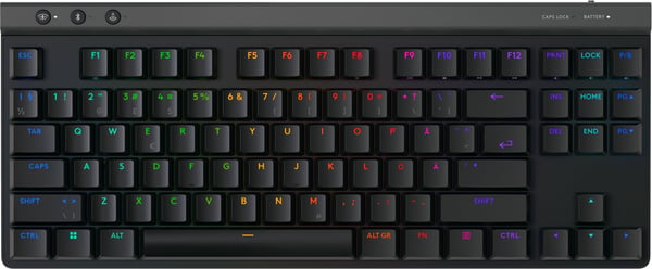 Logitech G515 LIGHTSPEED TKL-spil tastatur, sort, Linear-bryder