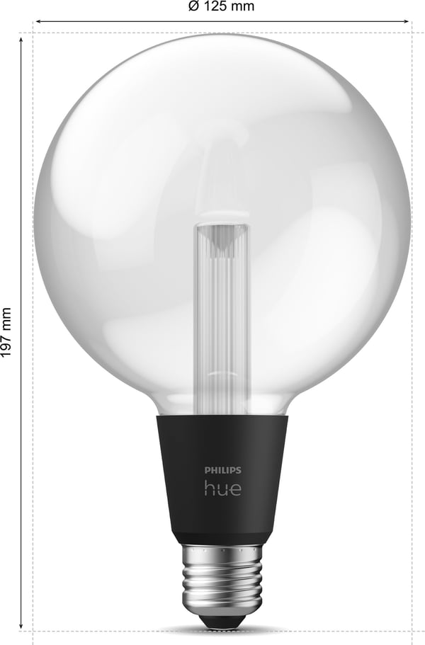 Philips Hue Lightguide Globe -smartlampe, E27, G125