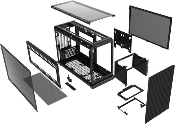 Lian Li A3-mATX Micro-ATX kabinet, sort