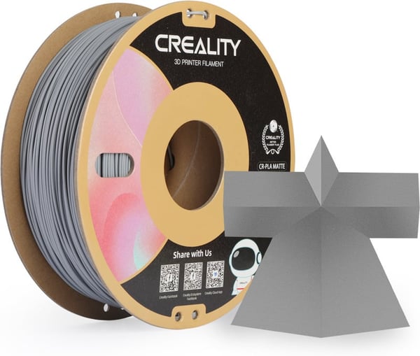 Creality CR-PLA Matte -filament til 3D-printere, 1,75 mm, matgrå