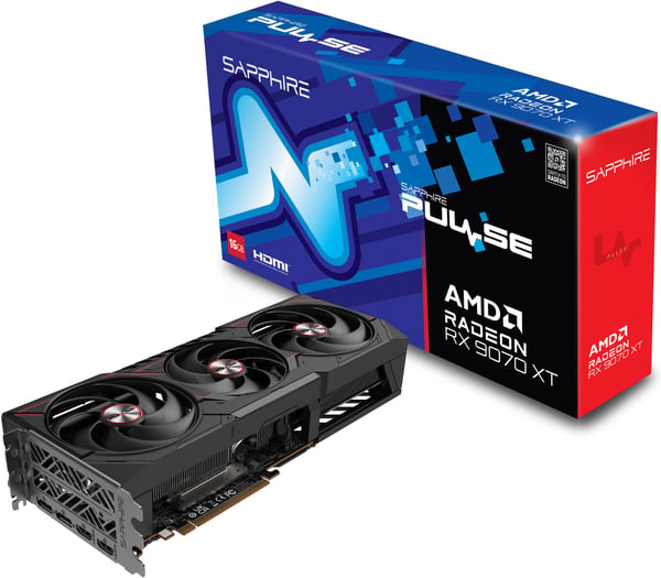 Sapphire PULSE AMD Radeon RX 9070 XT grafikkort Sapphire PULSE AMD Radeon RX 9070 XT grafikkort